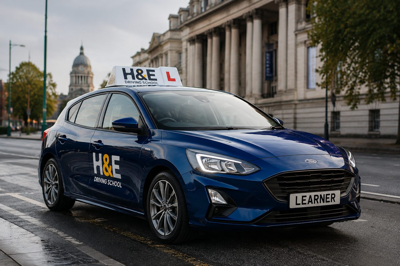 H&E Driving School — Ford Focus ST-Line automatic teaching car, Nottingham city centre