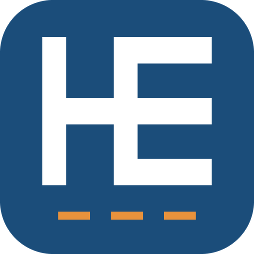 H&E Driving School logo